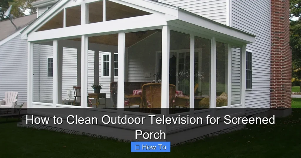 How to Clean Outdoor Television for Screened Porch