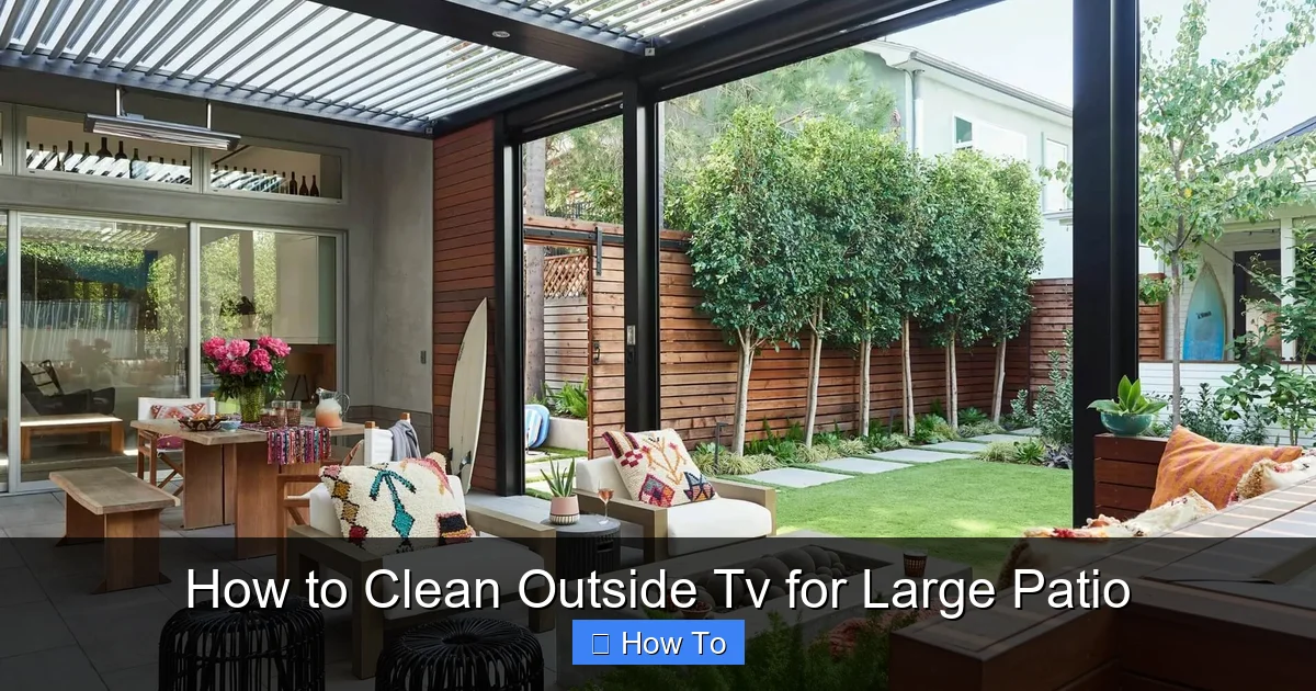 How to Clean Outside Tv for Large Patio