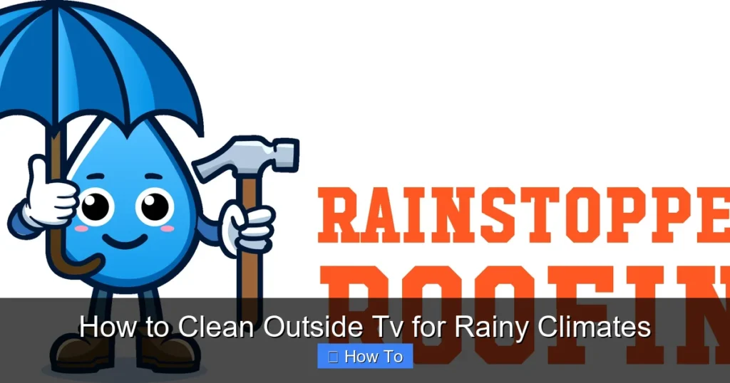 How to Clean Outside Tv for Rainy Climates