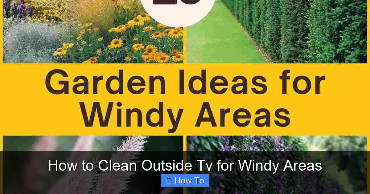 How to Clean Outside Tv for Windy Areas