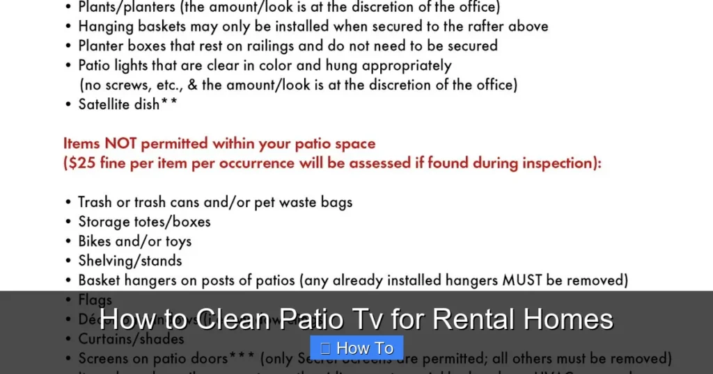 How to Clean Patio Tv for Rental Homes