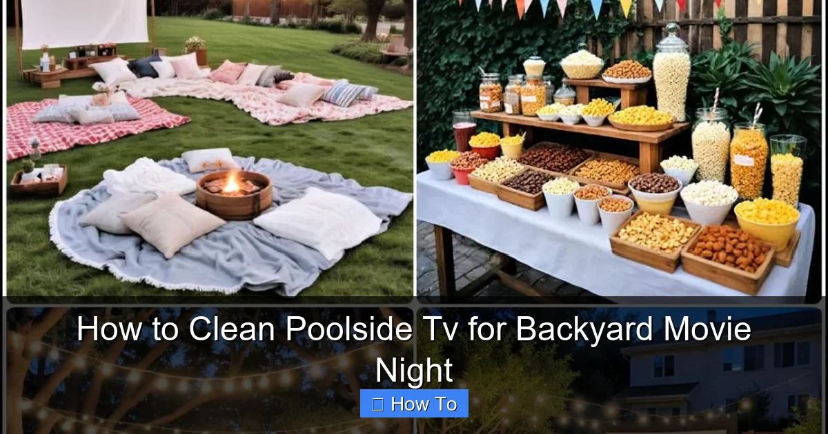 How to Clean Poolside Tv for Backyard Movie Night