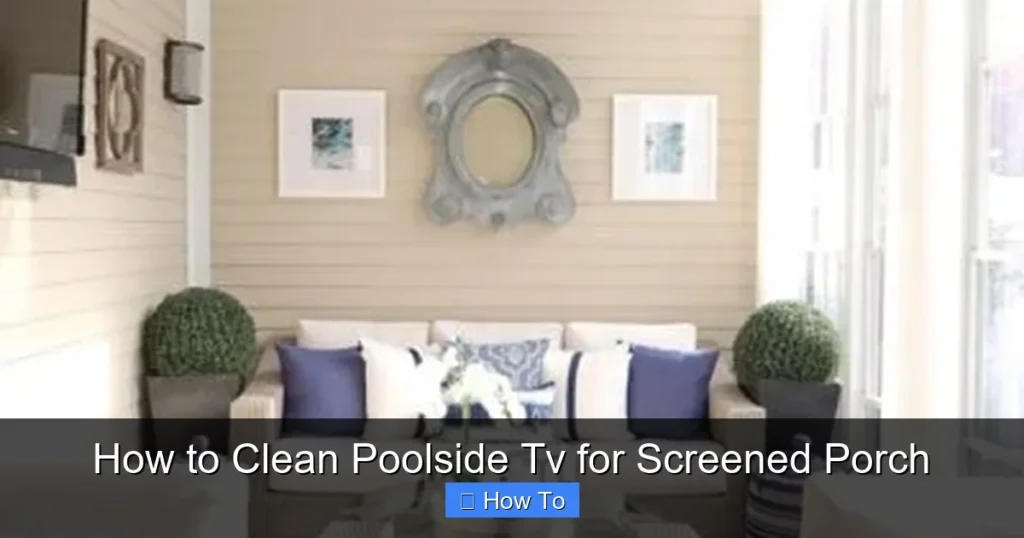 How to Clean Poolside Tv for Screened Porch
