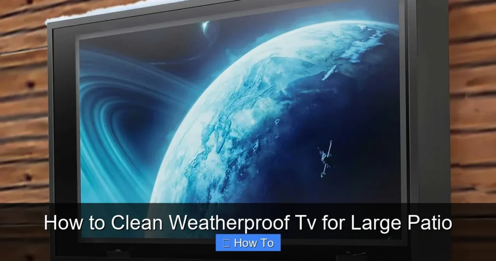 How to Clean Weatherproof Tv for Large Patio