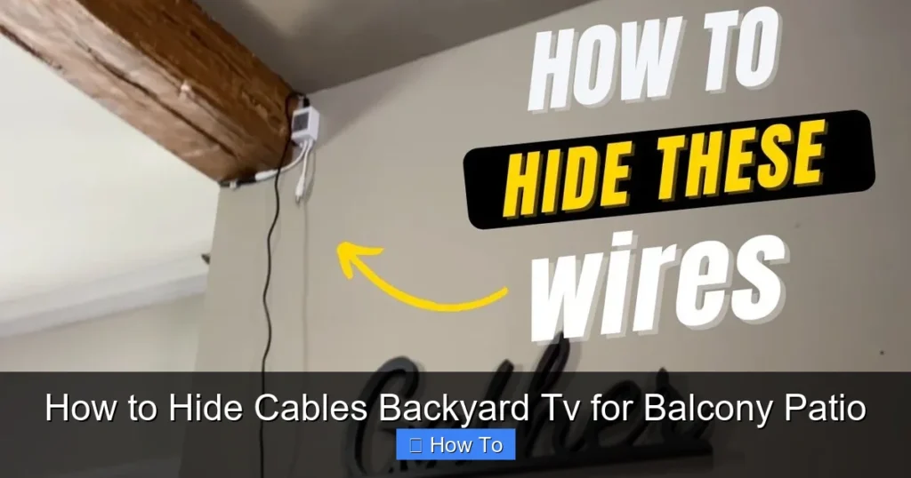 How to Hide Cables Backyard Tv for Balcony Patio