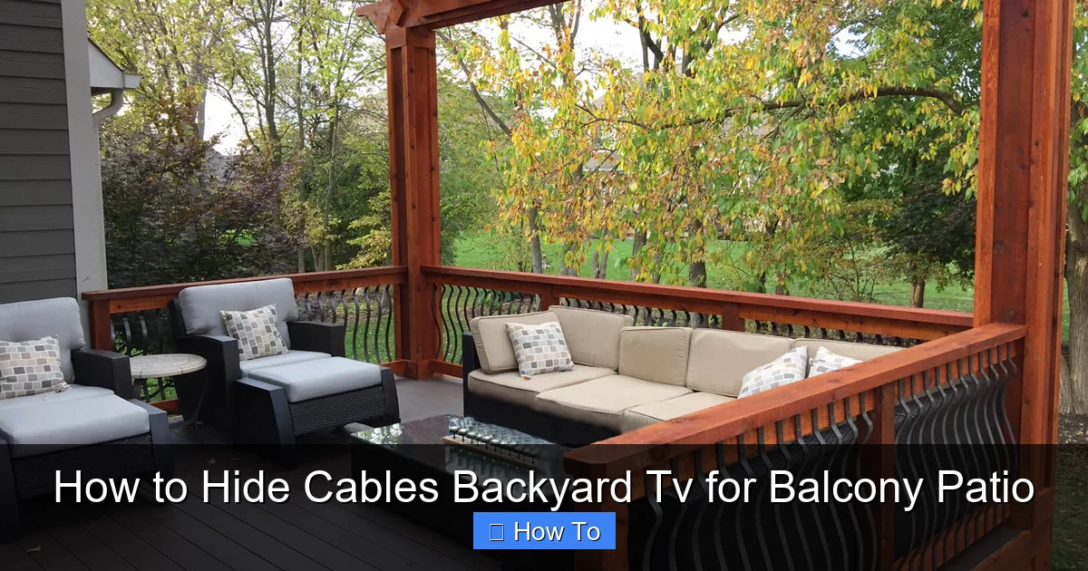 How to Hide Cables Backyard Tv for Balcony Patio