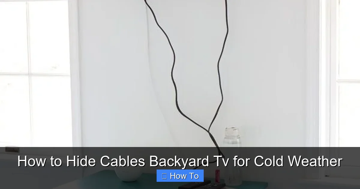 How to Hide Cables Backyard Tv for Cold Weather