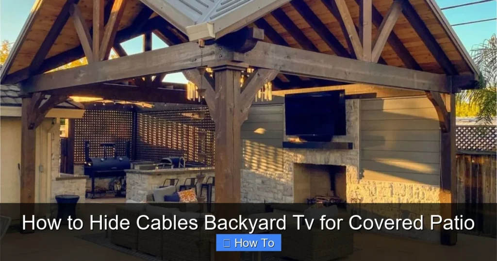 How to Hide Cables Backyard Tv for Covered Patio