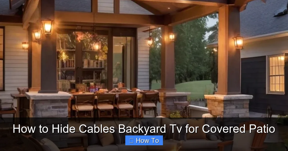 How to Hide Cables Backyard Tv for Covered Patio