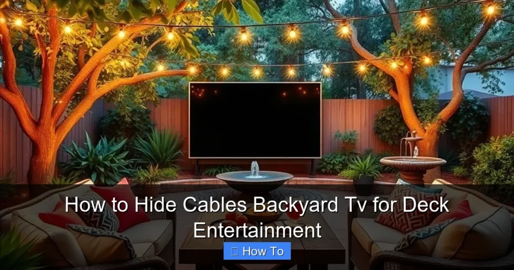How to Hide Cables Backyard Tv for Deck Entertainment