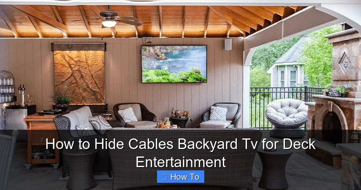 How to Hide Cables Backyard Tv for Deck Entertainment
