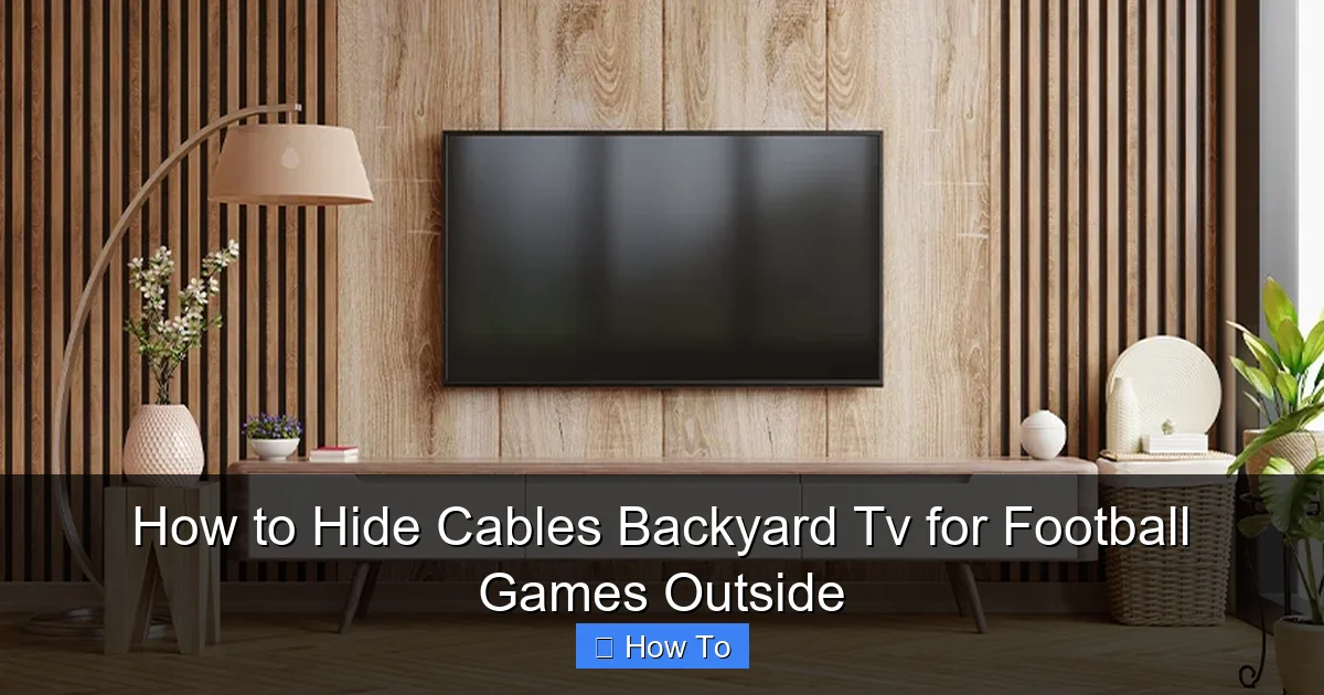 How to Hide Cables Backyard Tv for Football Games Outside