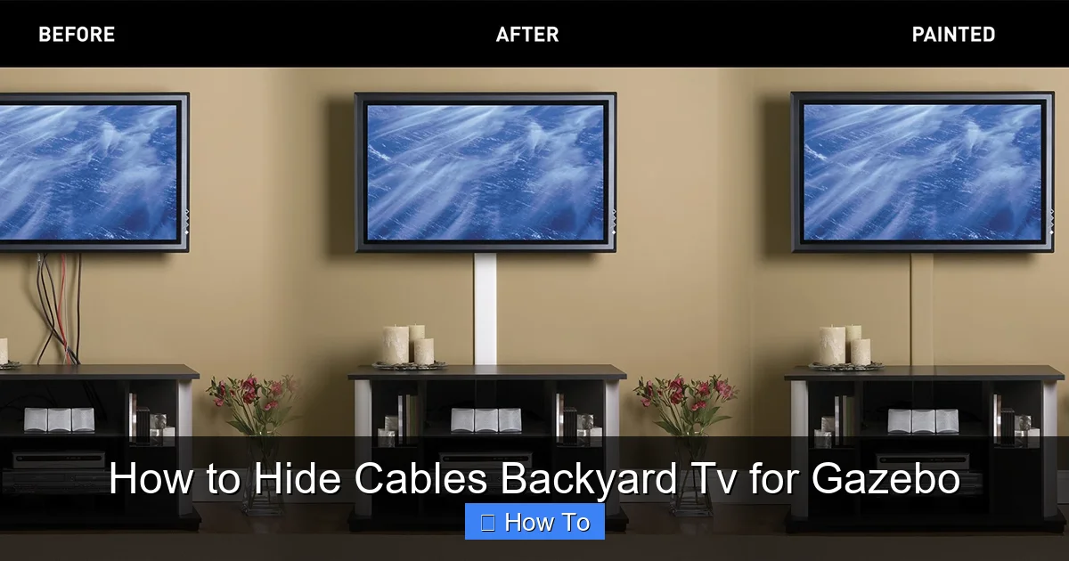 How to Hide Cables Backyard Tv for Gazebo