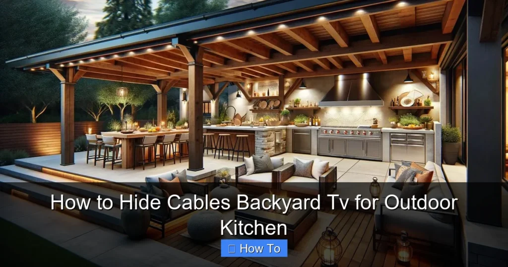 How to Hide Cables Backyard Tv for Outdoor Kitchen