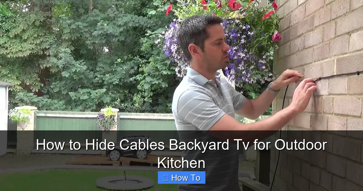 How to Hide Cables Backyard Tv for Outdoor Kitchen