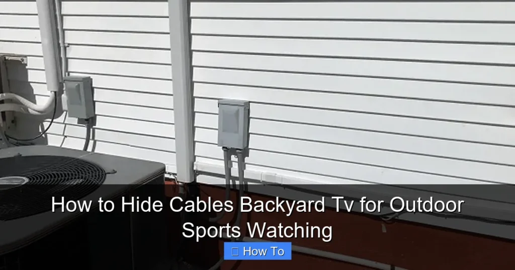 How to Hide Cables Backyard Tv for Outdoor Sports Watching