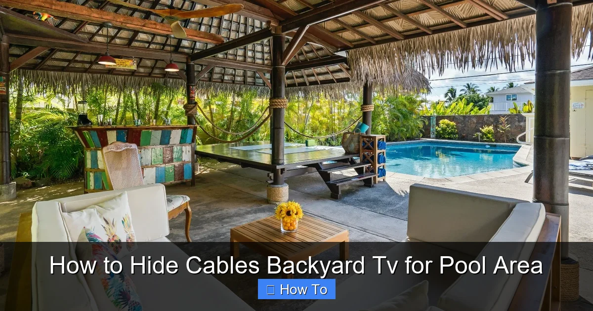 How to Hide Cables Backyard Tv for Pool Area