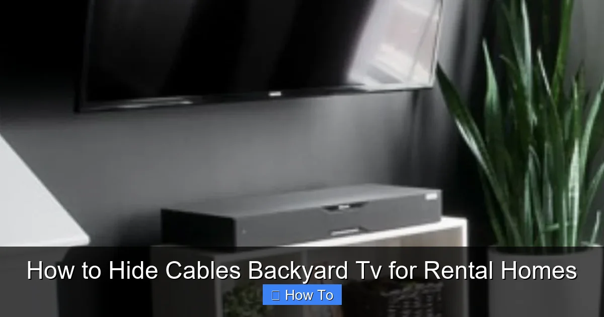How to Hide Cables Backyard Tv for Rental Homes