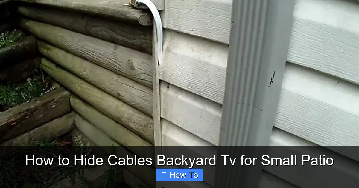 How to Hide Cables Backyard Tv for Small Patio