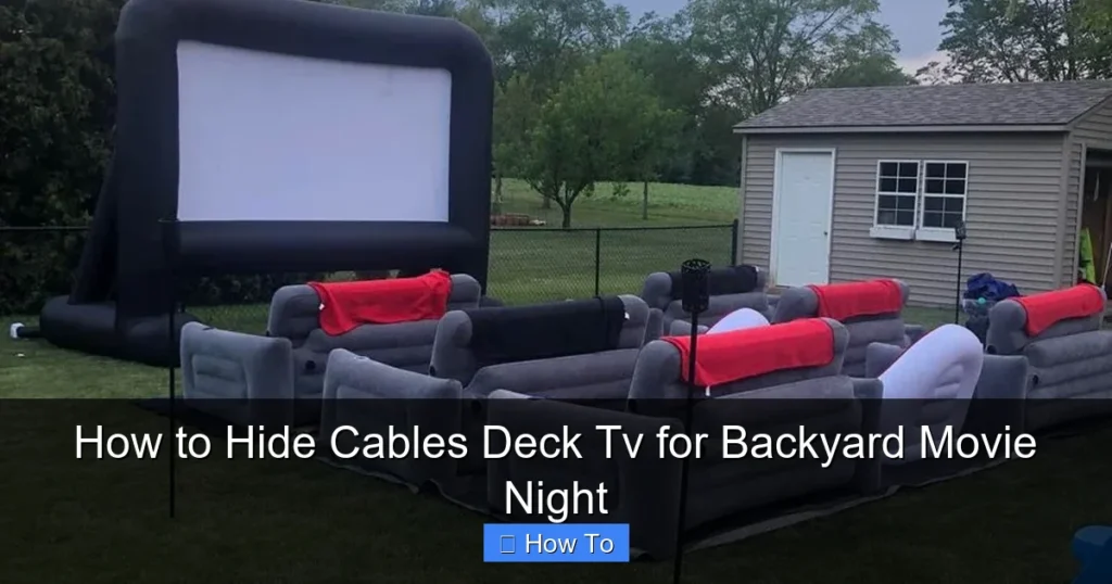 How to Hide Cables Deck Tv for Backyard Movie Night