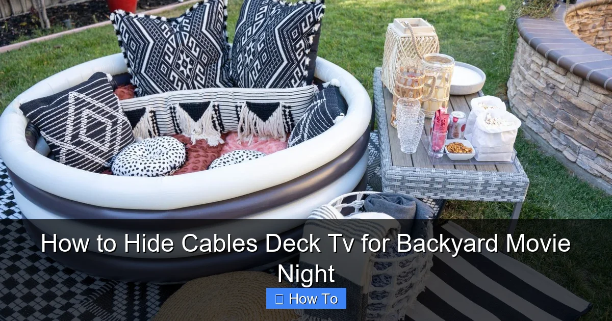 How to Hide Cables Deck Tv for Backyard Movie Night