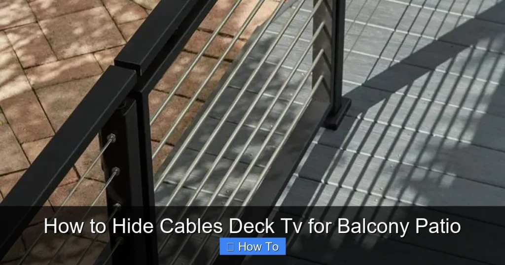 How to Hide Cables Deck Tv for Balcony Patio