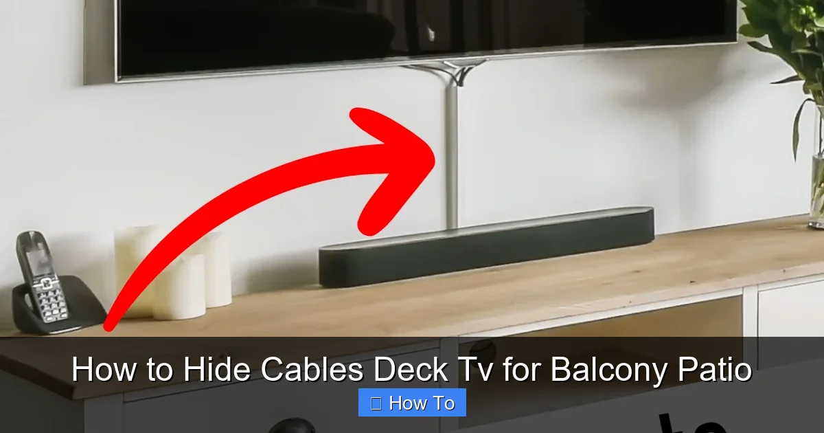 How to Hide Cables Deck Tv for Balcony Patio