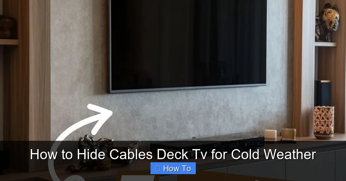 How to Hide Cables Deck Tv for Cold Weather