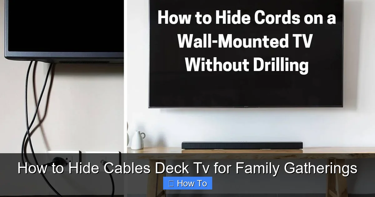 How to Hide Cables Deck Tv for Family Gatherings