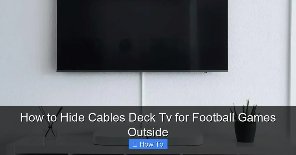 How to Hide Cables Deck Tv for Football Games Outside