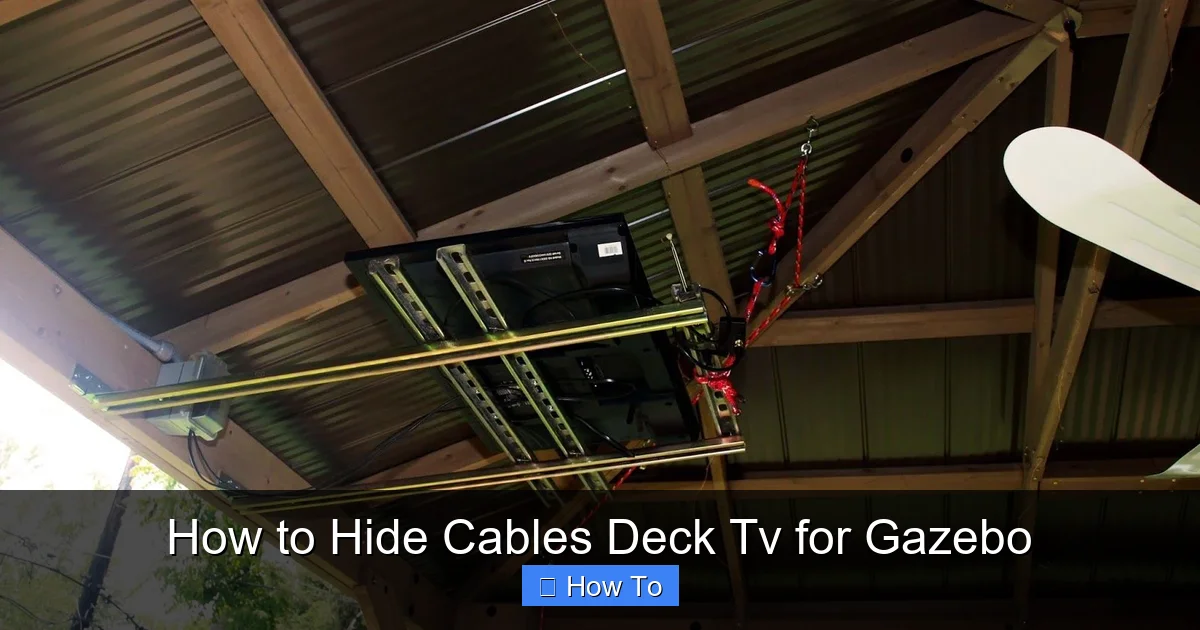 How to Hide Cables Deck Tv for Gazebo