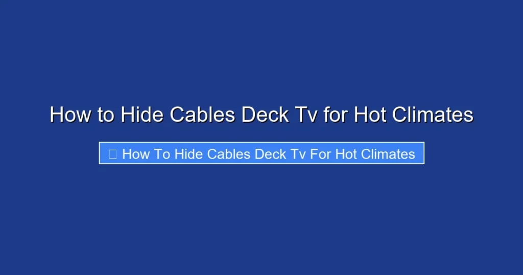 How to Hide Cables Deck Tv for Hot Climates