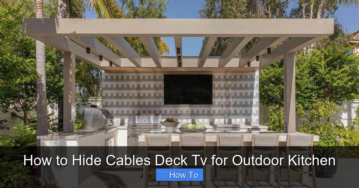 How to Hide Cables Deck Tv for Outdoor Kitchen