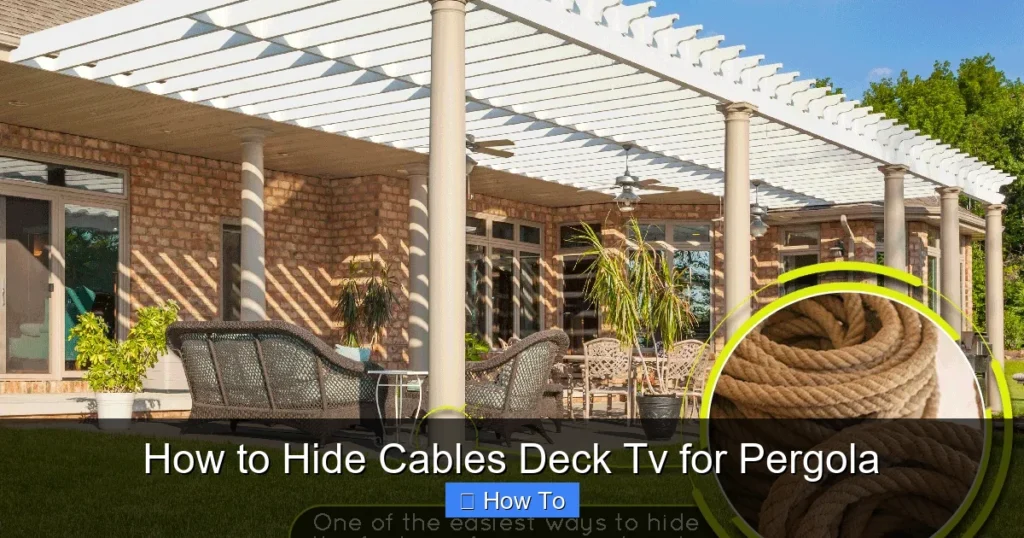 How to Hide Cables Deck Tv for Pergola