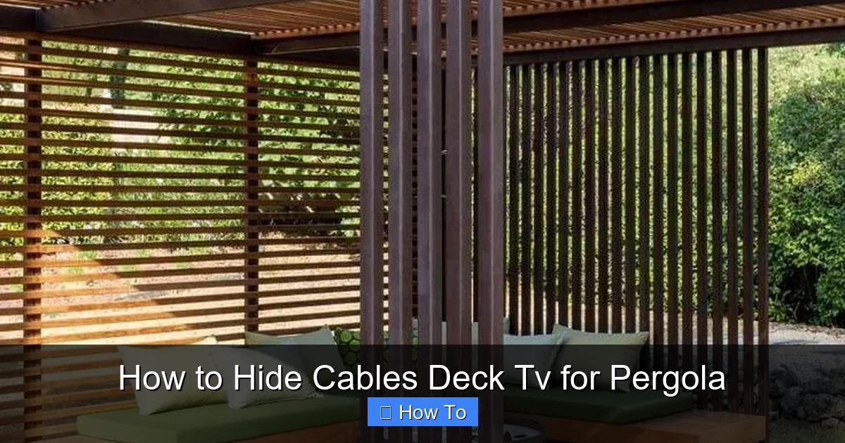How to Hide Cables Deck Tv for Pergola