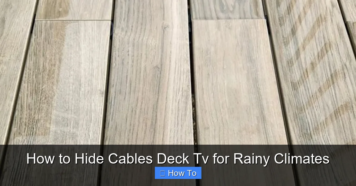 How to Hide Cables Deck Tv for Rainy Climates