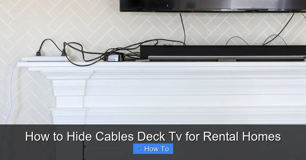How to Hide Cables Deck Tv for Rental Homes