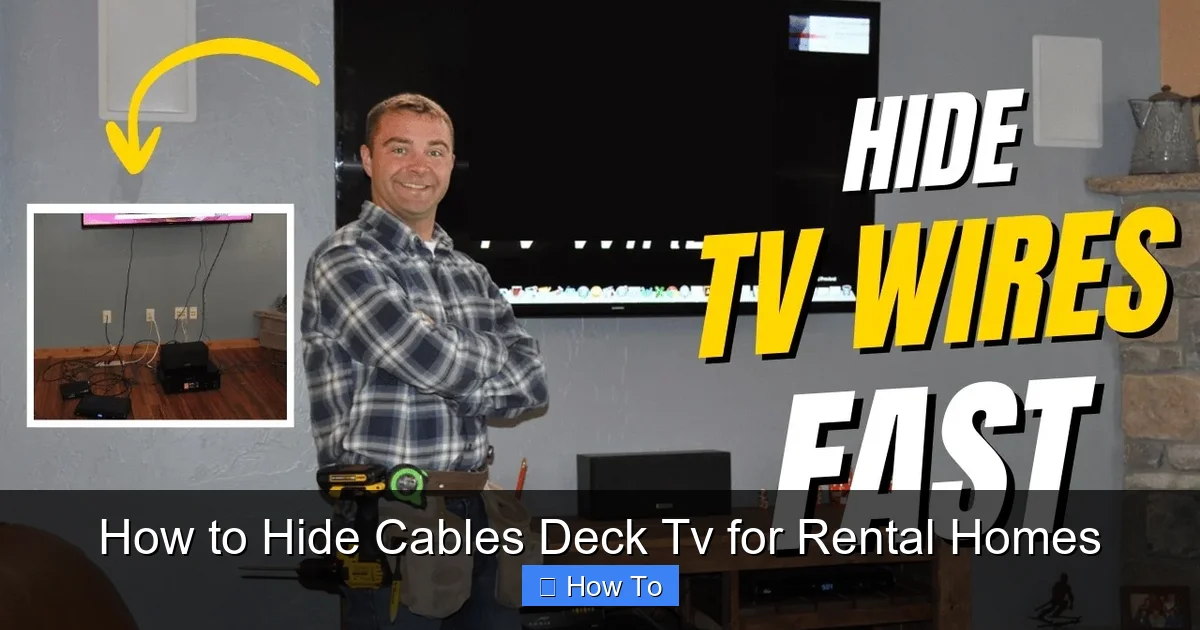How to Hide Cables Deck Tv for Rental Homes