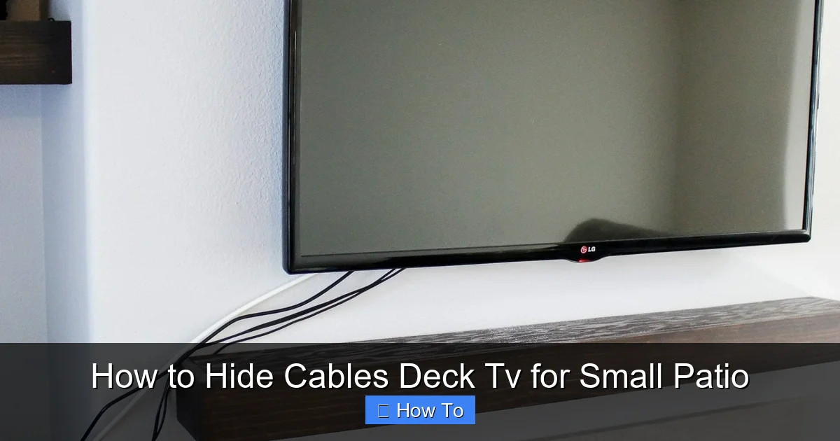 How to Hide Cables Deck Tv for Small Patio
