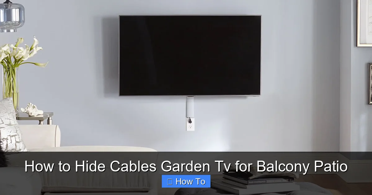 How to Hide Cables Garden Tv for Balcony Patio
