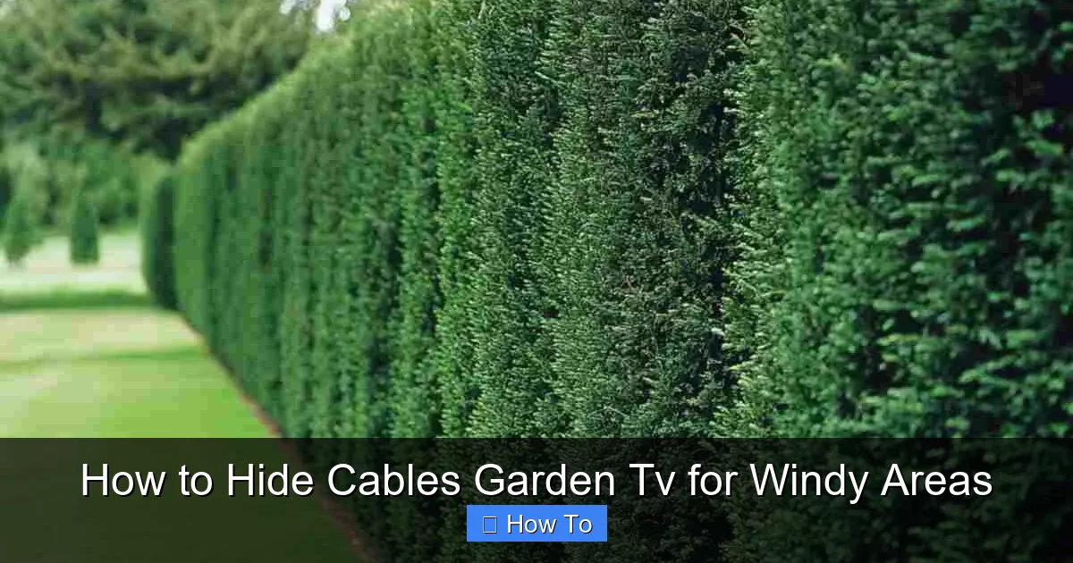 How to Hide Cables Garden Tv for Windy Areas