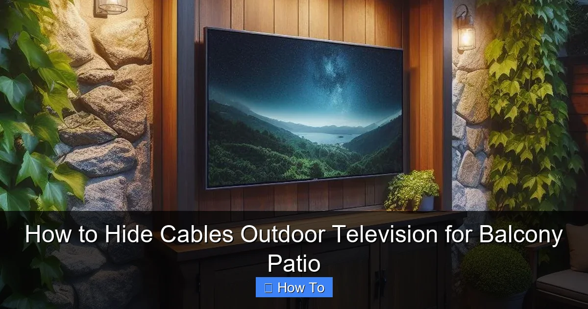 How to Hide Cables Outdoor Television for Balcony Patio