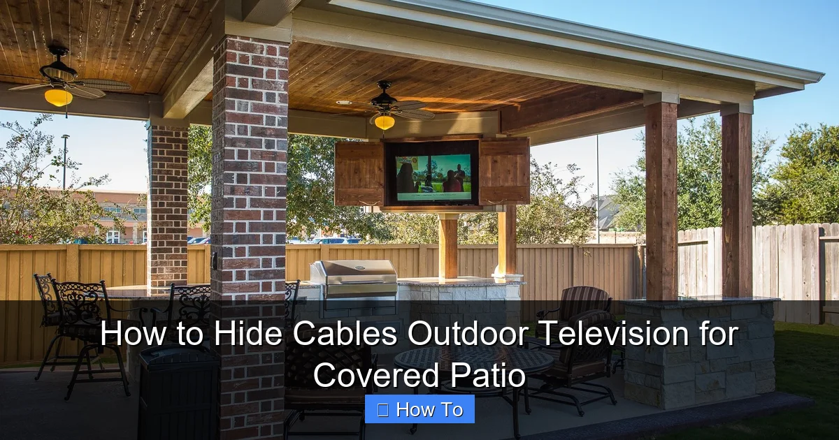 How to Hide Cables Outdoor Television for Covered Patio