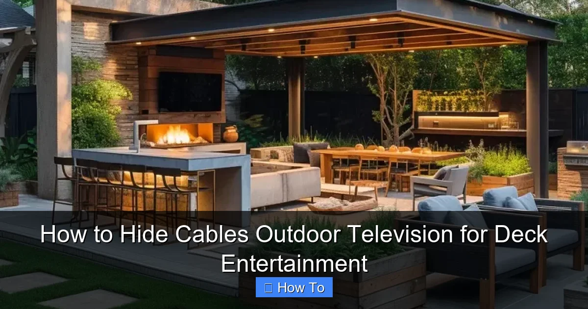 How to Hide Cables Outdoor Television for Deck Entertainment