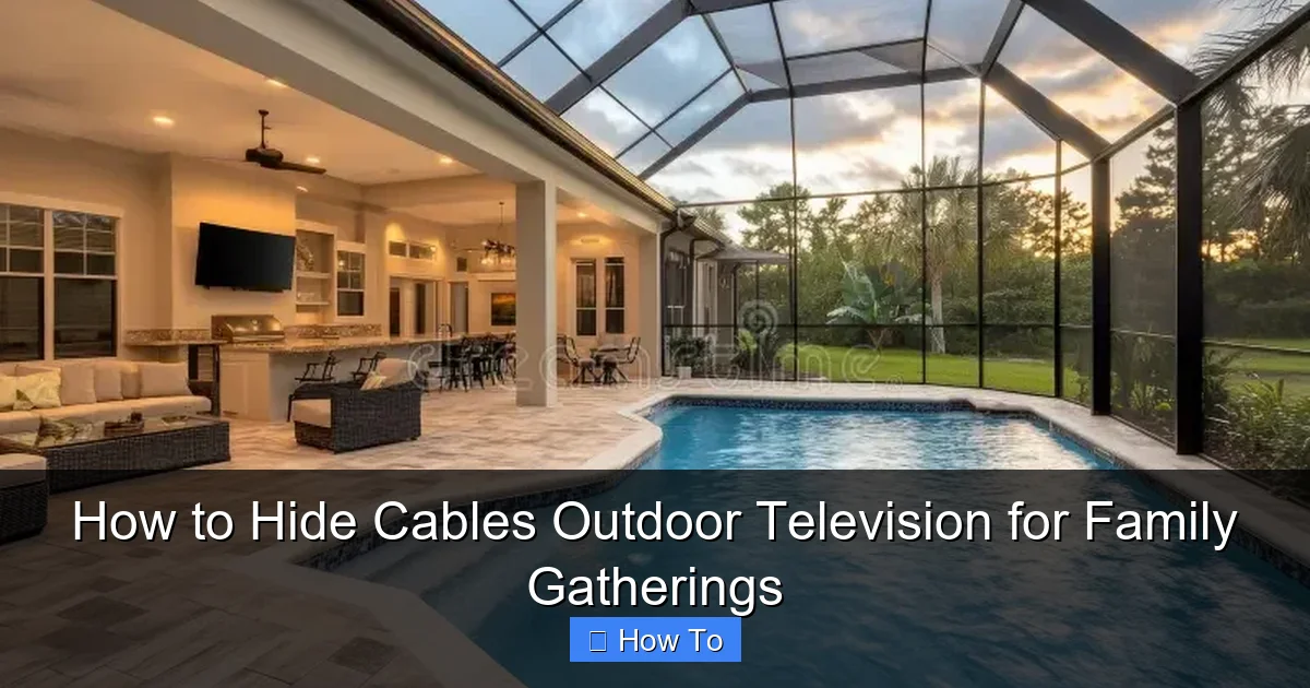 How to Hide Cables Outdoor Television for Family Gatherings