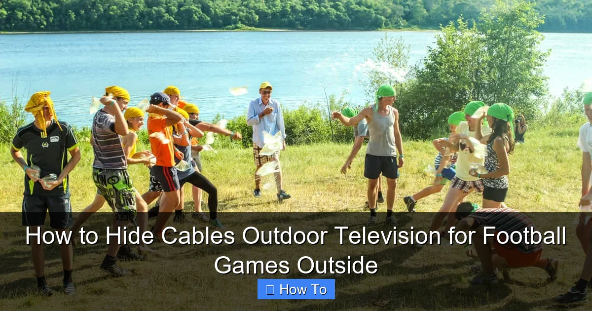 How to Hide Cables Outdoor Television for Football Games Outside