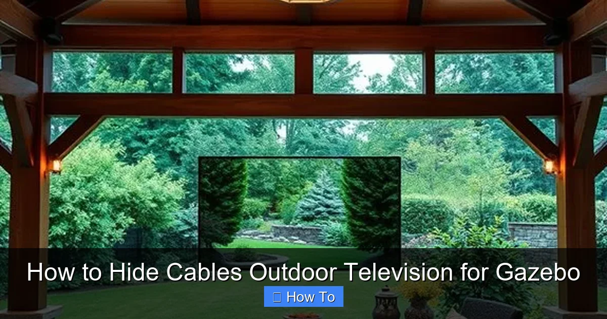 How to Hide Cables Outdoor Television for Gazebo