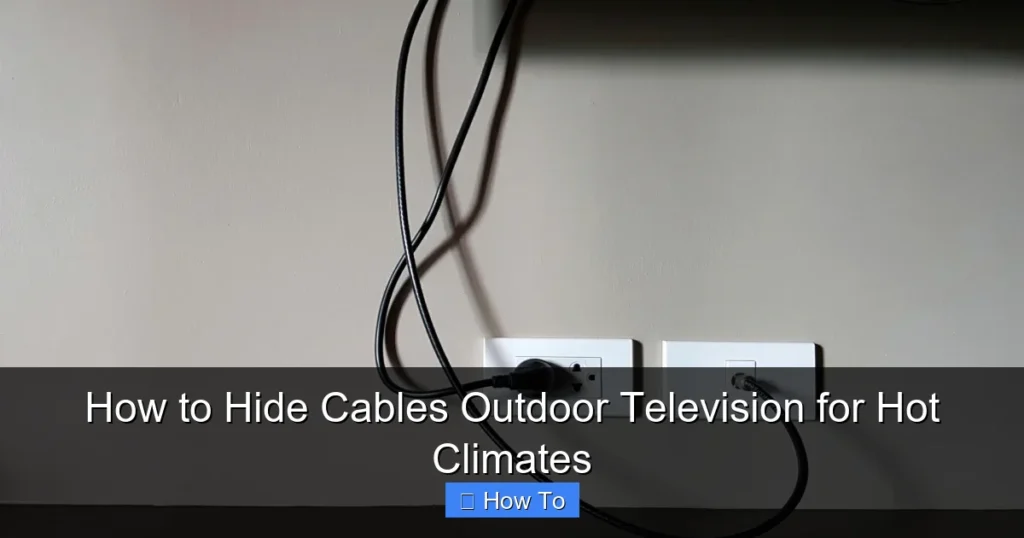 How to Hide Cables Outdoor Television for Hot Climates
