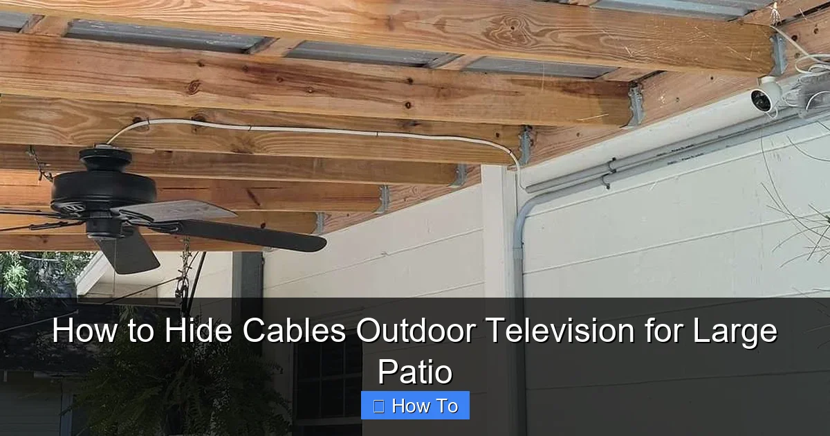How to Hide Cables Outdoor Television for Large Patio