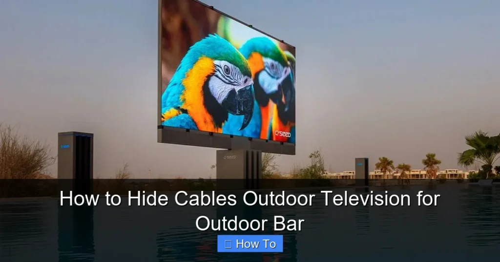 How to Hide Cables Outdoor Television for Outdoor Bar